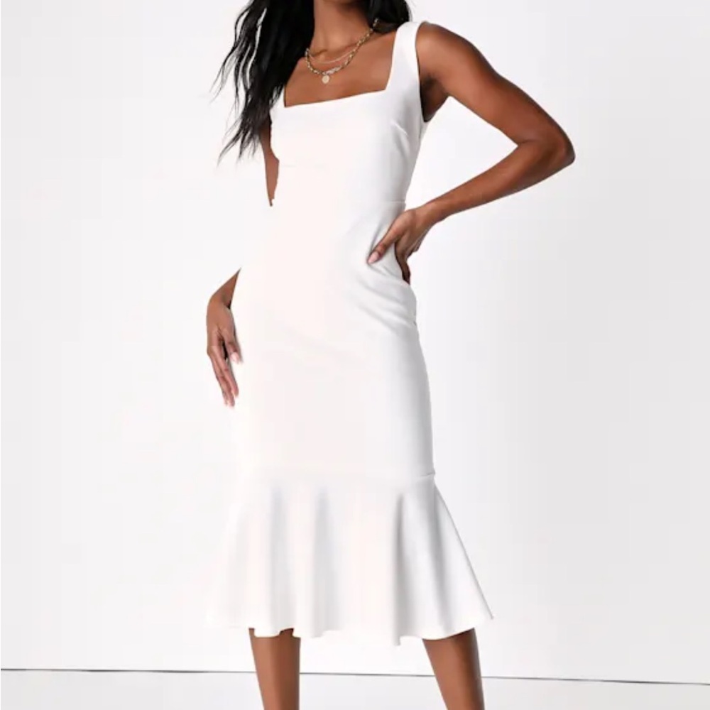 Lulu's White Midi Dress